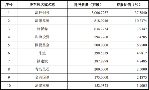 华海清科前10大股东