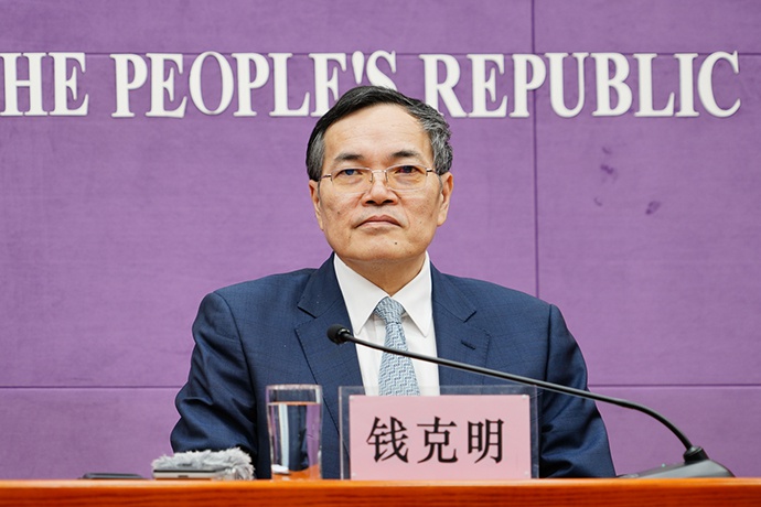 商务部副部长钱克明。澎湃新闻记者周頔图