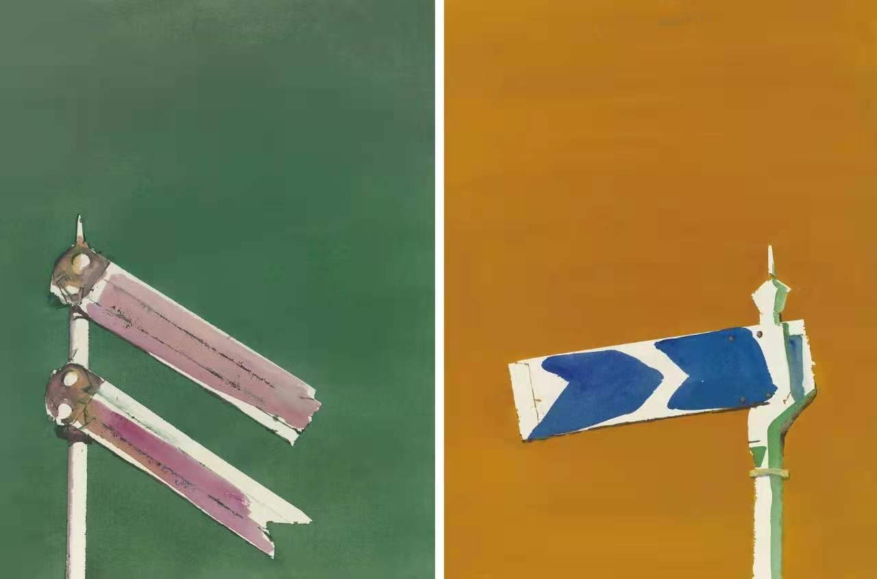 梁宇《天空.2020.之一》61cm×91cm 纸本水彩 2020年.