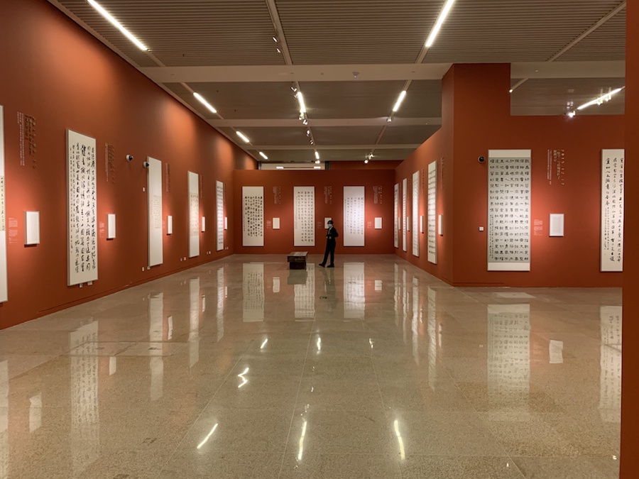 巨幅书法呈现百年党史国博今展伟业百年辉煌大展