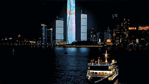 青岛扬帆、海天起航，全国最大单体建筑灯光秀闪耀浮山湾