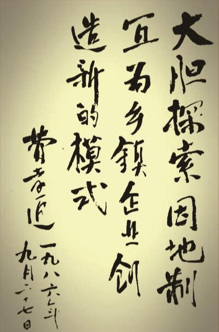 风雨兼程谱华章百件珍档庆百年费孝通为耿车模式题词的照片