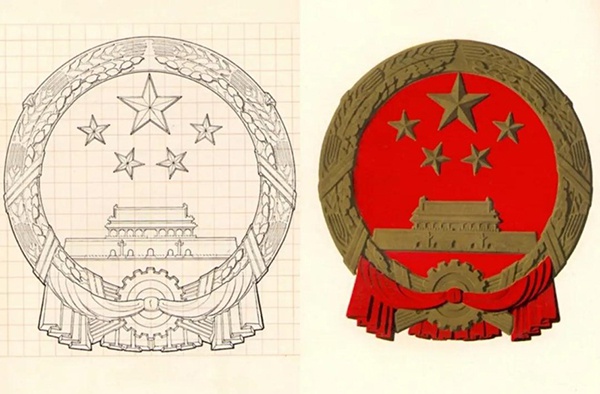 中国国徽图片 绘画图片