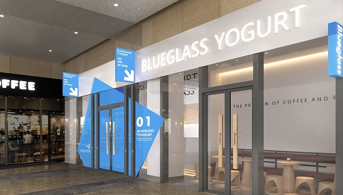 Blueglass门店（图片来源：微博@Blueglass Yogurt）