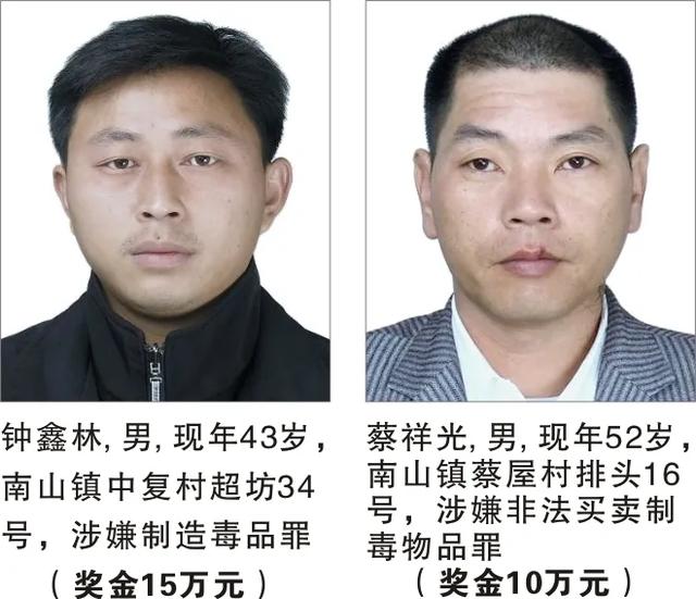 最高50万!警方公开缉捕49名涉麻涉毒在逃人员