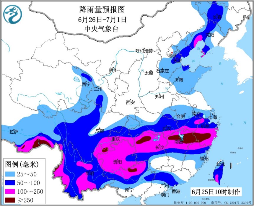 未来一周南方将出现入汛以来最强降雨过程