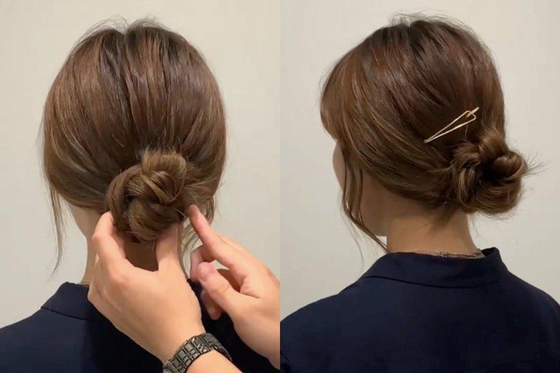 秀智最爱的低扎丸子头,温柔又知性,手残党用这4个方法也能扎好|发型