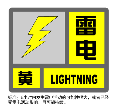 上海刚刚发布雷电黄色预警，将伴有短时强降水