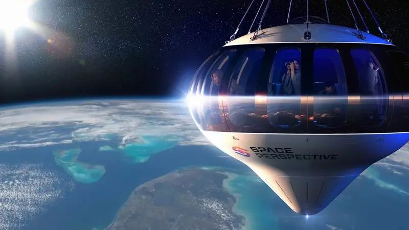 美国space perspective公司发布的太空旅行效果图