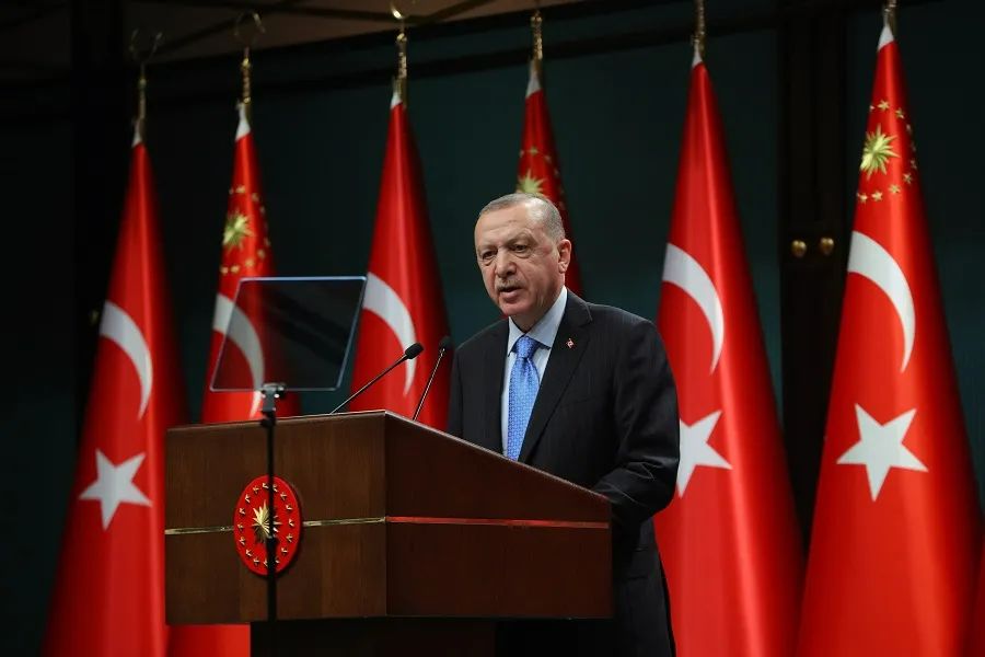 资料图片：土耳其总统埃尔多安在安卡拉出席新闻发布会。（新华社）
