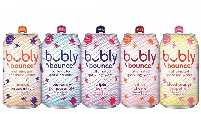 bubly今年在美国推出的含咖啡因无糖风味气泡水新品