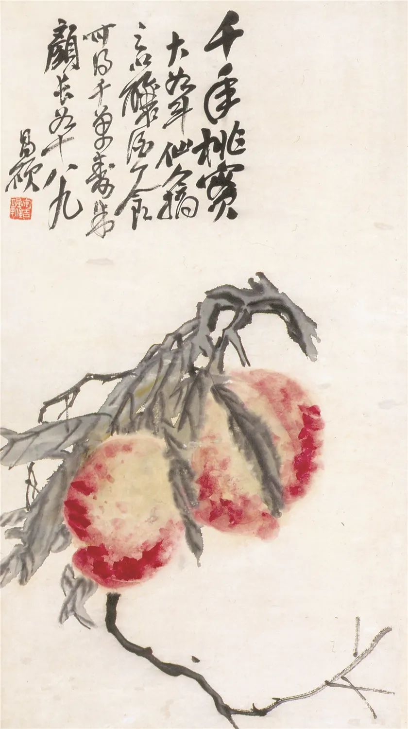 中国画里的一抹"中国红"？看缶翁红桃与白石朱竹|绘画|画院|齐白石_新浪科技_新浪网 - Vimarsana News