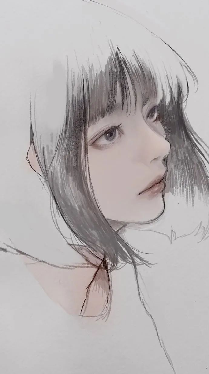 短发女孩最好看啦这组人物插画五官真有特色