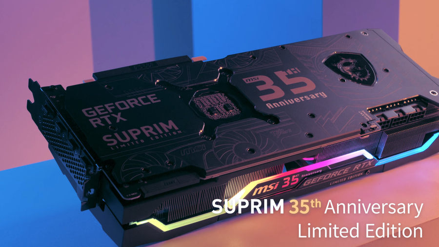超帅!微星推出rtx3090超龙显卡35周年纪念版