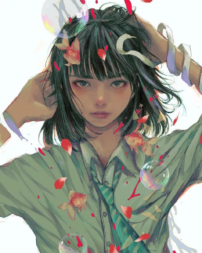 短发女孩最好看啦这组人物插画五官真有特色