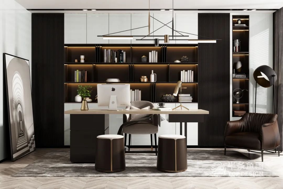 惠而不贵的轻奢风书房家居定制设计美图分享