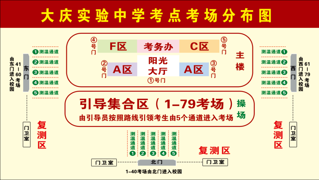 大庆高考生快看!全市考场示意图来了↘