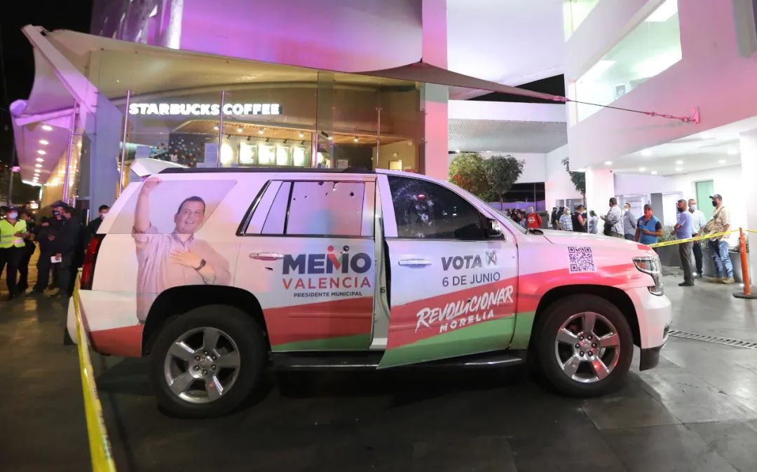 墨西哥一市长候选人的车遭攻击。/ICPhoto