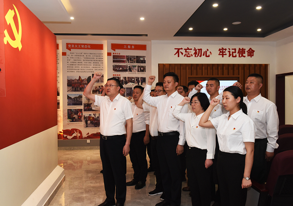 重温入党誓词(央广网发 通讯员供图)