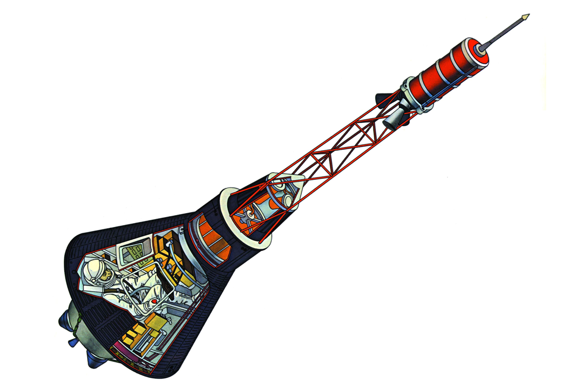 美国"水星"载人飞船模型