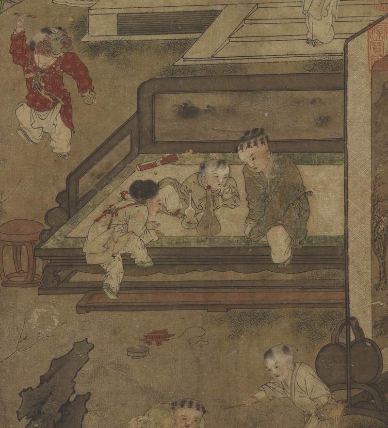 （传）宋苏汉臣《婴戏图》（局部）台北故宫博物院藏