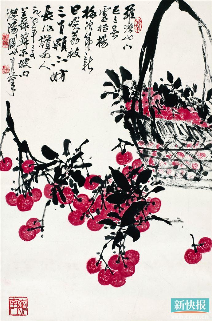 史国良看着荔枝图吃荔枝心头美滋滋