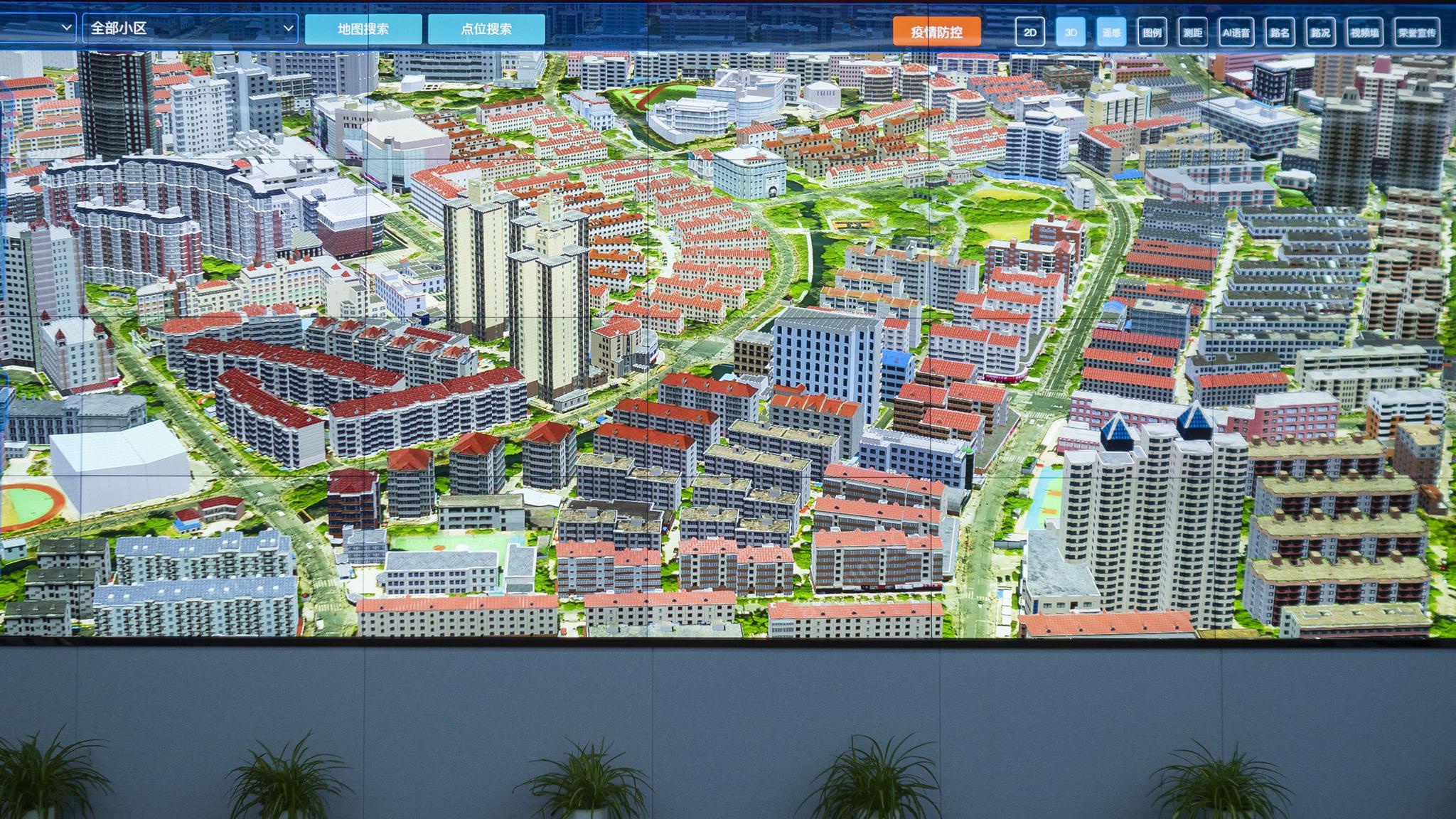 曹杨新村街道办的城市运行管理中心在20天建成。澎湃新闻记者许海峰图