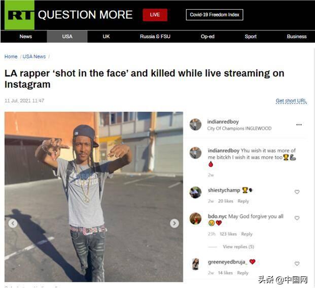 美国饶舌歌手排行_21岁美国说唱歌手直播时中枪身亡,身上多处枪伤,临死前对镜呼救