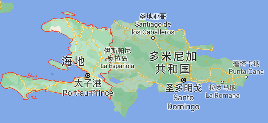 海地地图上位置图片