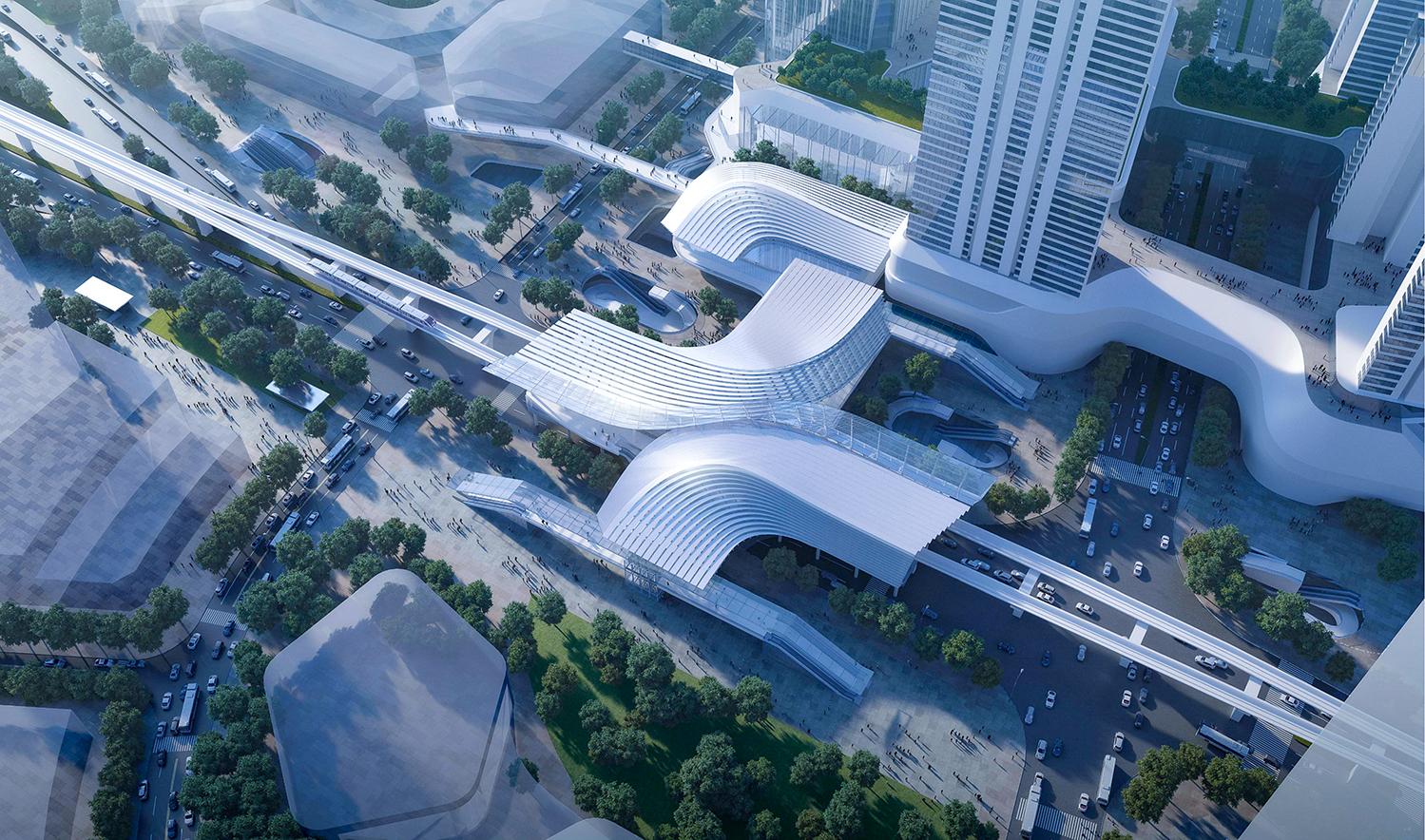 深圳大运综合交通枢纽进入地上钢结构施工阶段