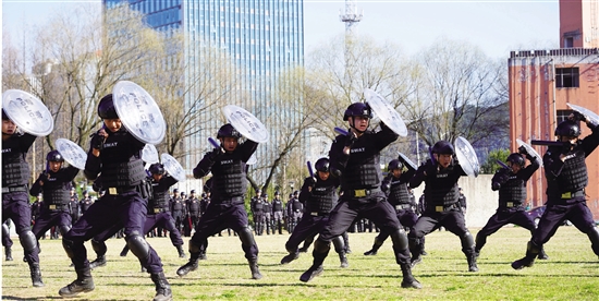区巡特警大队夏季练兵开始