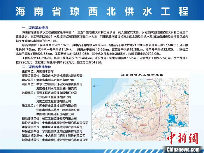 海南省琼西北供水工程示意图 海南控股供图