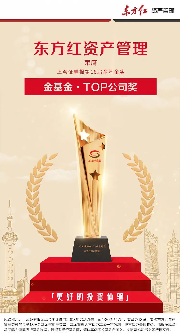 喜报东方红资产管理荣获金基金top公司大奖