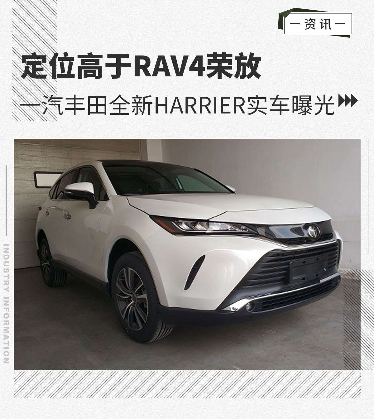 或高于RAV4荣放 一汽丰田全新HARRIER实车曝光