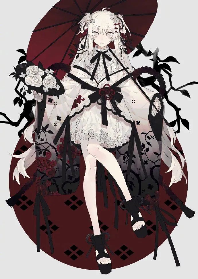 神仙太太笔下的白发少女画风清爽我可以