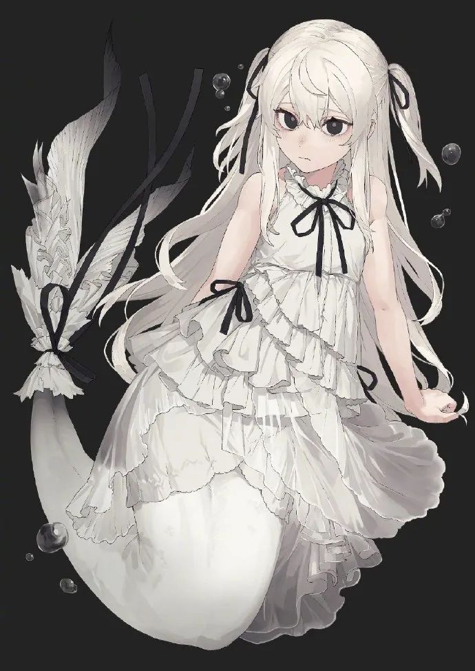 神仙太太笔下的白发少女画风清爽我可以