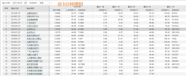 　　图：上半年主动权益基金业绩前30名，来源：Wind