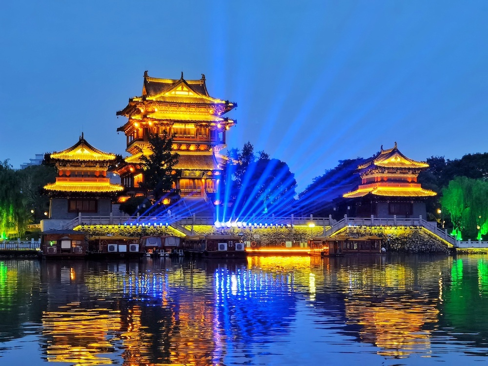 望海楼的灯光秀