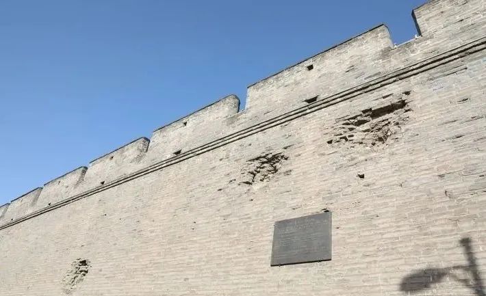 日军攻打宛平城留下的弹坑&nbsp; 新华社记者 韩松豫 摄