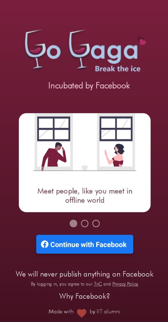 Facebook 孵化的 GoGaga 在封城期间引入了线上约会功能。图片由 GoGaga 提供。