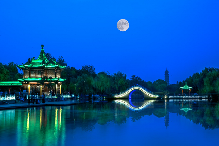 美丽江苏丨江苏扬州诗文一轮月照亮一座城