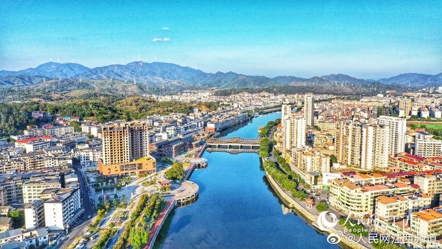 江西全南桃江穿城过 风光无限美|江西省_新浪新闻