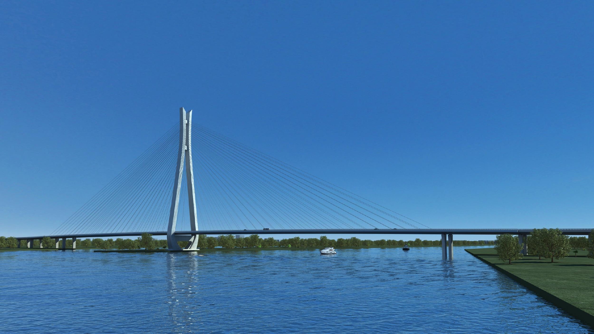 全国之最新年新开局南中高速横门西特大桥主墩承台浇筑完成