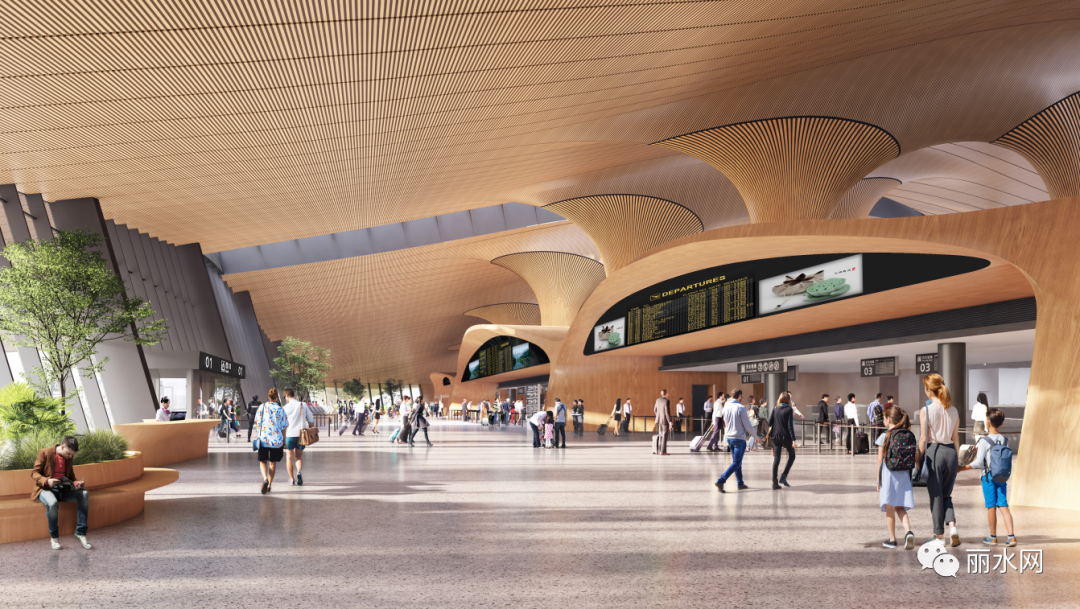 出发到达大厅效果图