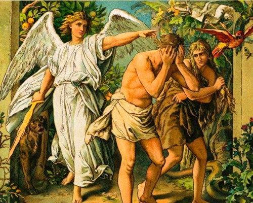 在《圣经》中,亚当和夏娃因受到毒蛇的蛊惑而偷吃了禁果,结果被赶出了