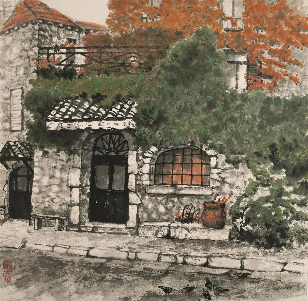 峰无坦途裘兆明彩墨山水画赏读