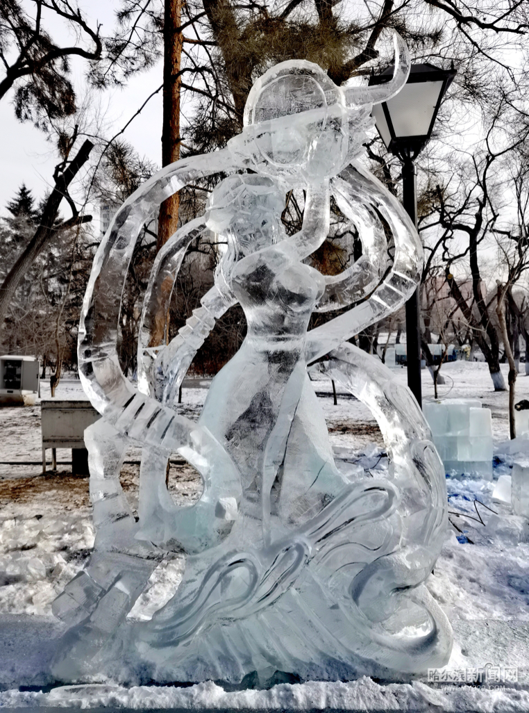 兆麟公园冰灯游园会预计5日开园全国大学生冰雕比赛落幕