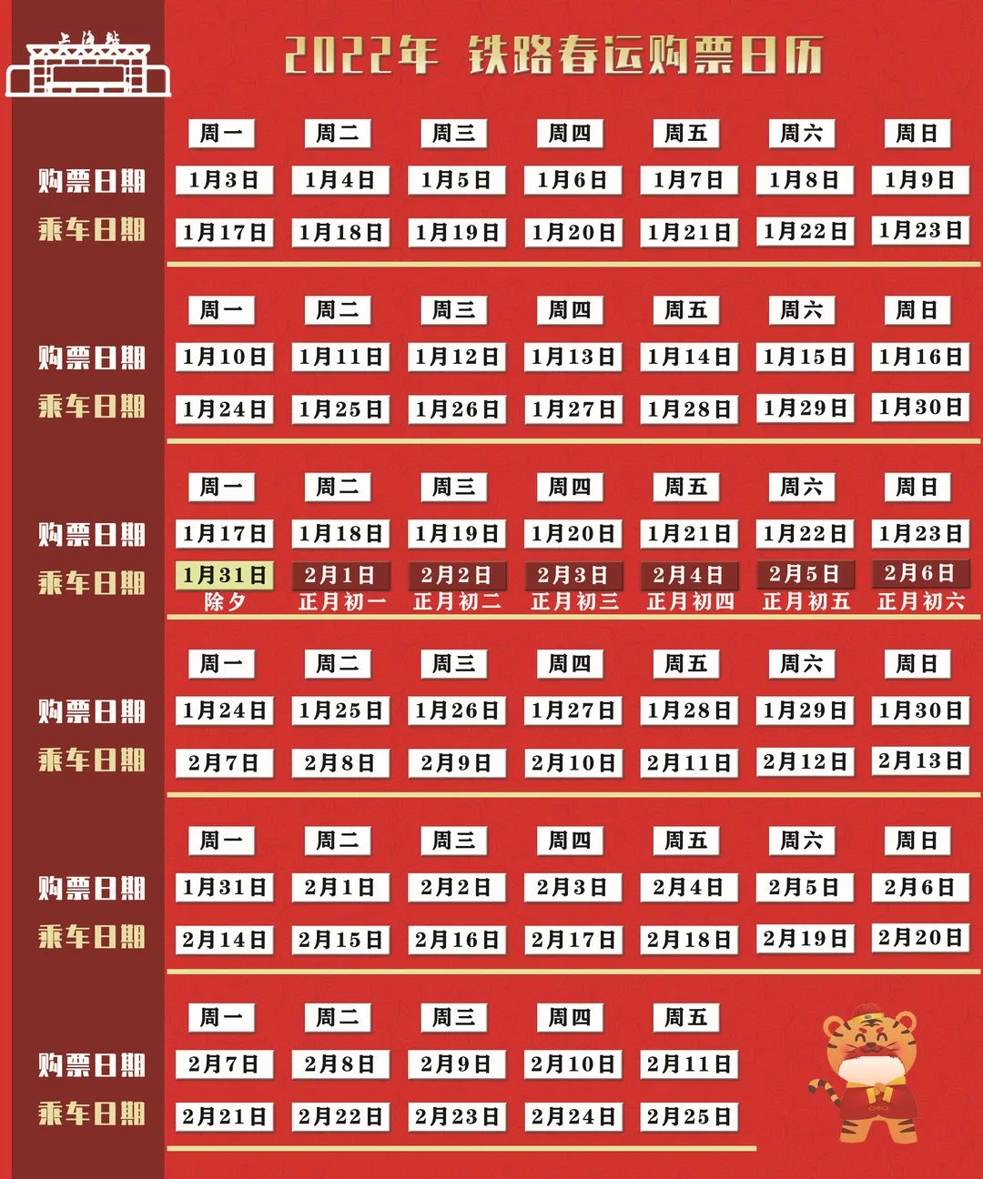 春运火车票明日起开售！附2022年春运购票日历休闲区蓝鸢梦想 - Www.slyday.coM