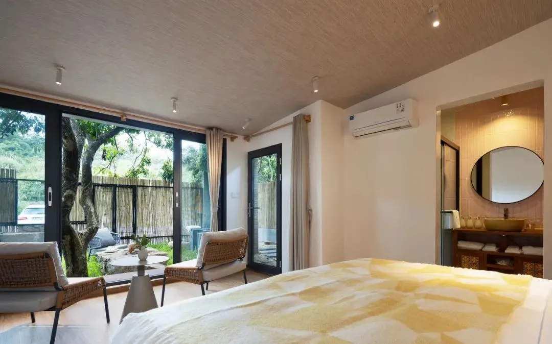 广州新开童趣稻田秘境里泳池民宿李子柒式避世度假丨荔下田边