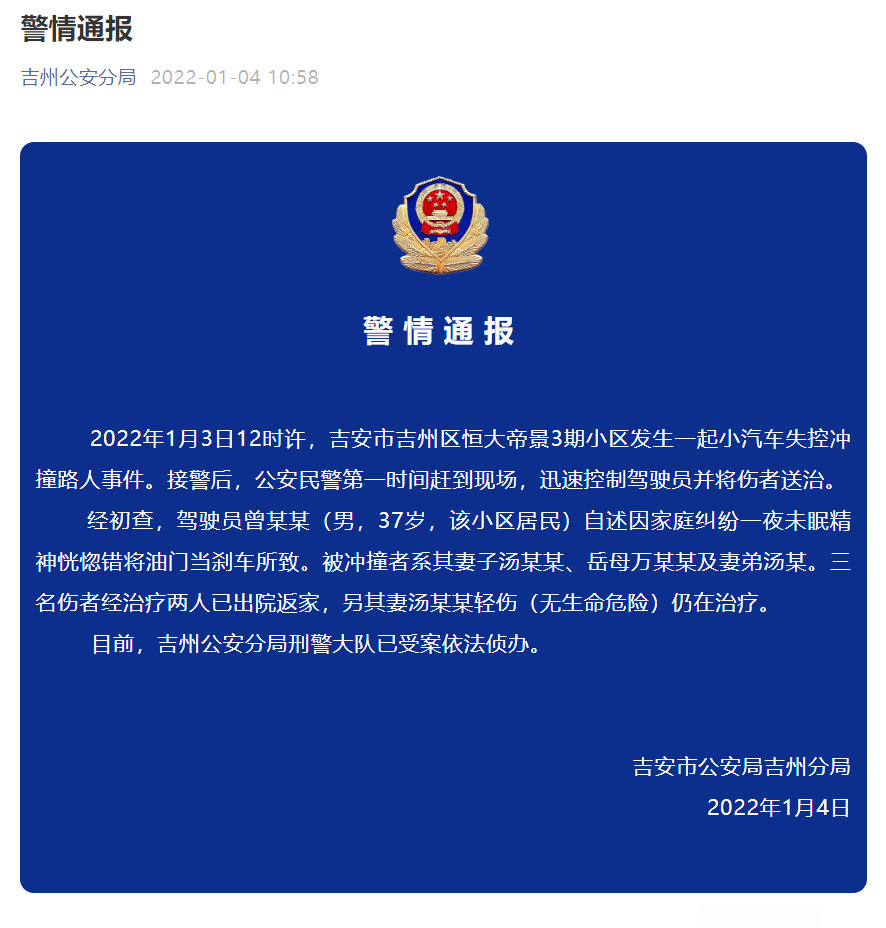 男子自称错将油门当刹车冲撞妻子和岳母休闲区蓝鸢梦想 - Www.slyday.coM